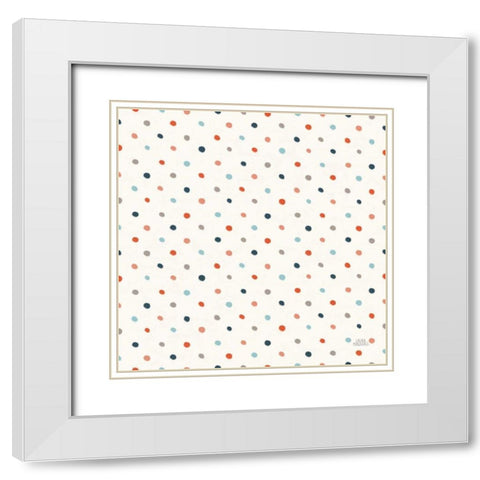 Seaside Village Pattern XA White Modern Wood Framed Art Print with Double Matting by Marshall, Laura