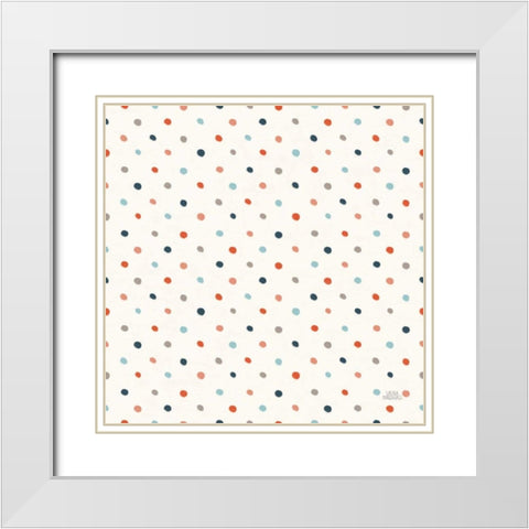 Seaside Village Pattern XA White Modern Wood Framed Art Print with Double Matting by Marshall, Laura
