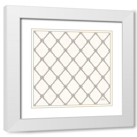 Seaside Village Pattern XIA White Modern Wood Framed Art Print with Double Matting by Marshall, Laura