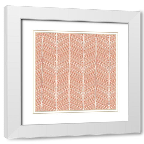 Seaside Village Pattern XIIA White Modern Wood Framed Art Print with Double Matting by Marshall, Laura