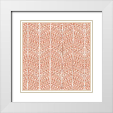 Seaside Village Pattern XIIA White Modern Wood Framed Art Print with Double Matting by Marshall, Laura