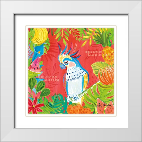 Tutti Frutti VII White Modern Wood Framed Art Print with Double Matting by Zaman, Farida