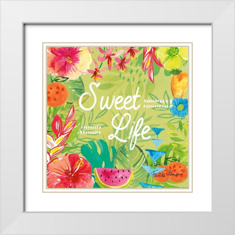 Tutti Frutti X White Modern Wood Framed Art Print with Double Matting by Zaman, Farida