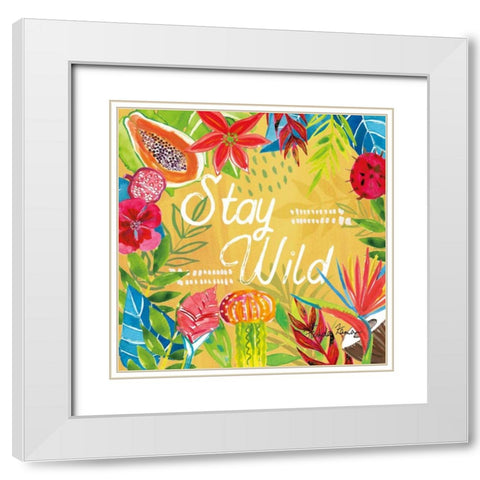 Tutti Frutti XI White Modern Wood Framed Art Print with Double Matting by Zaman, Farida