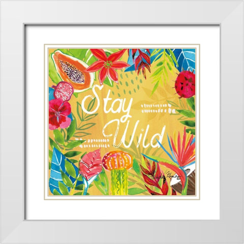 Tutti Frutti XI White Modern Wood Framed Art Print with Double Matting by Zaman, Farida