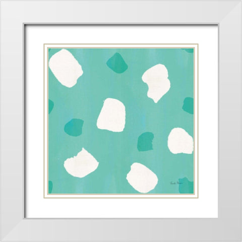 Tutti Frutti Pattern IVB White Modern Wood Framed Art Print with Double Matting by Zaman, Farida