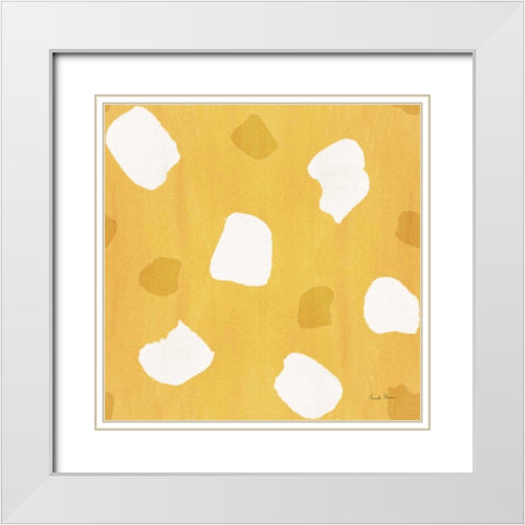 Tutti Frutti Pattern IVD White Modern Wood Framed Art Print with Double Matting by Zaman, Farida