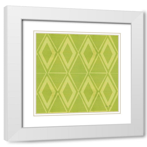 Tutti Frutti Pattern VIC White Modern Wood Framed Art Print with Double Matting by Zaman, Farida