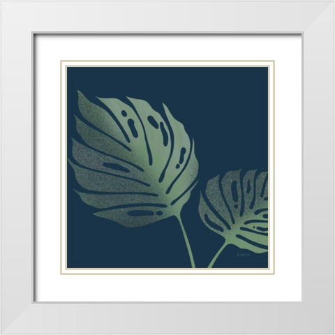 Monstera II White Modern Wood Framed Art Print with Double Matting by Thorns, Becky