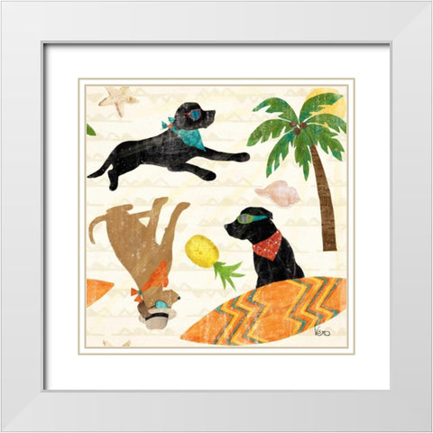 Good Vibes Pattern IB White Modern Wood Framed Art Print with Double Matting by Charron, Veronique