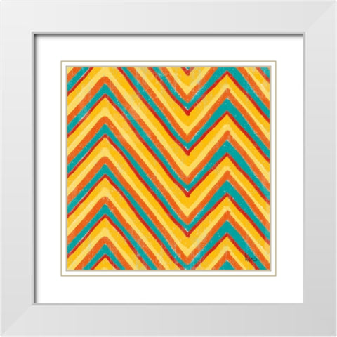 Good Vibes Pattern II White Modern Wood Framed Art Print with Double Matting by Charron, Veronique
