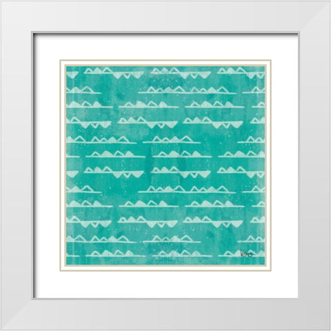 Good Vibes Pattern IIIA White Modern Wood Framed Art Print with Double Matting by Charron, Veronique
