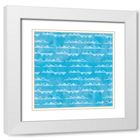 Good Vibes Pattern IIIB White Modern Wood Framed Art Print with Double Matting by Charron, Veronique