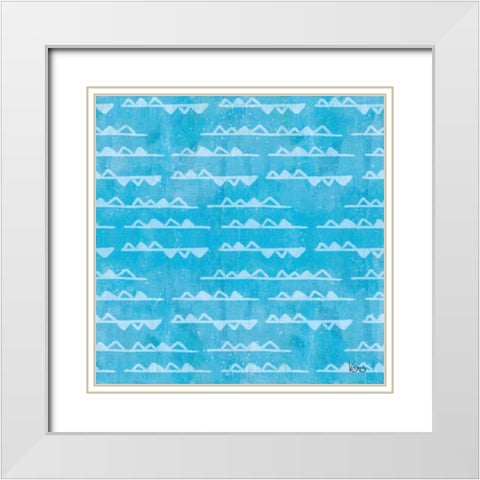 Good Vibes Pattern IIIB White Modern Wood Framed Art Print with Double Matting by Charron, Veronique