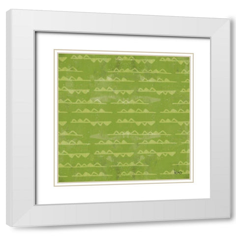 Good Vibes Pattern IIIC White Modern Wood Framed Art Print with Double Matting by Charron, Veronique