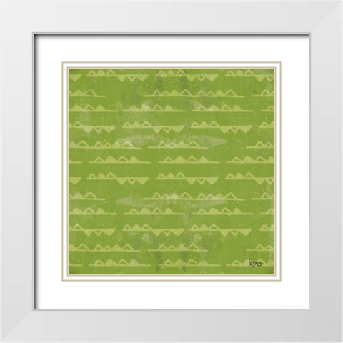 Good Vibes Pattern IIIC White Modern Wood Framed Art Print with Double Matting by Charron, Veronique