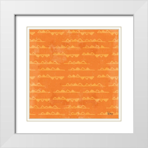 Good Vibes Pattern IIID White Modern Wood Framed Art Print with Double Matting by Charron, Veronique