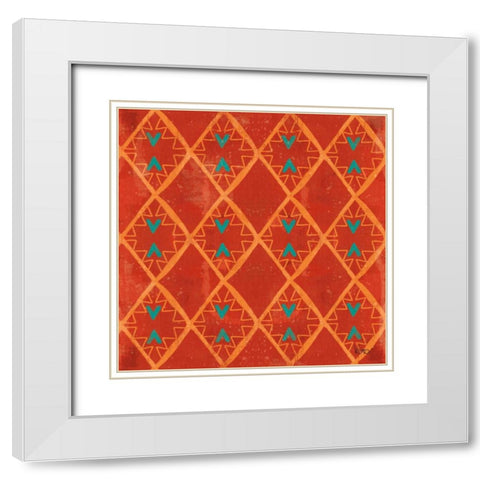 Good Vibes Pattern IV White Modern Wood Framed Art Print with Double Matting by Charron, Veronique