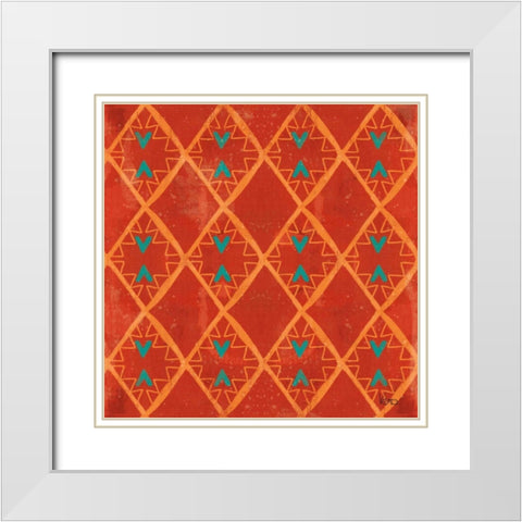 Good Vibes Pattern IV White Modern Wood Framed Art Print with Double Matting by Charron, Veronique