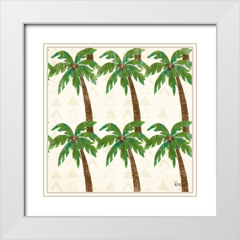 Good Vibes Pattern VA White Modern Wood Framed Art Print with Double Matting by Charron, Veronique
