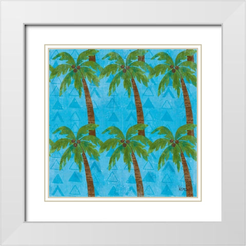 Good Vibes Pattern VB White Modern Wood Framed Art Print with Double Matting by Charron, Veronique