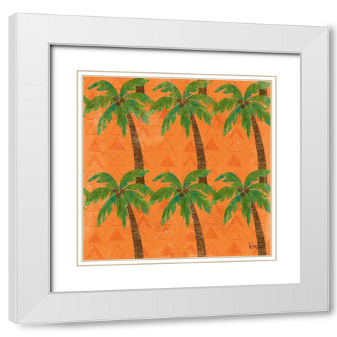 Good Vibes Pattern VC White Modern Wood Framed Art Print with Double Matting by Charron, Veronique