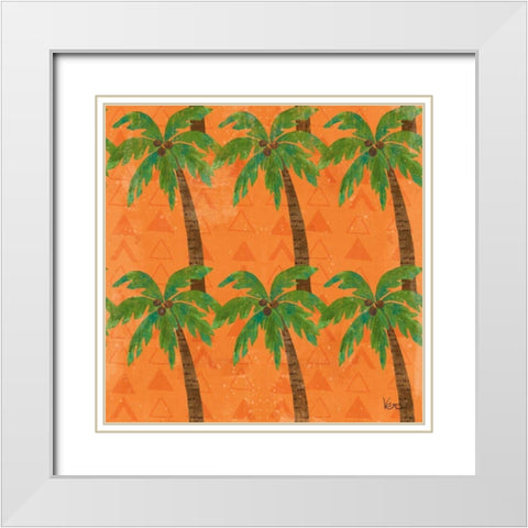 Good Vibes Pattern VC White Modern Wood Framed Art Print with Double Matting by Charron, Veronique