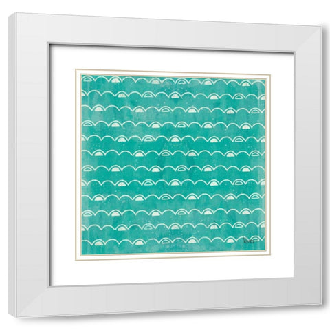 Good Vibes Pattern VIA White Modern Wood Framed Art Print with Double Matting by Charron, Veronique