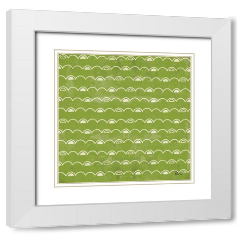 Good Vibes Pattern VIC White Modern Wood Framed Art Print with Double Matting by Charron, Veronique