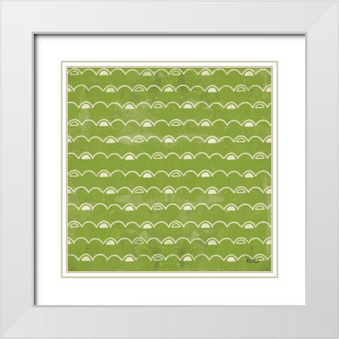 Good Vibes Pattern VIC White Modern Wood Framed Art Print with Double Matting by Charron, Veronique