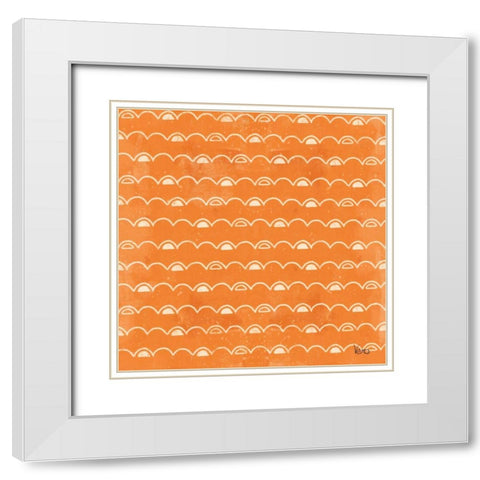 Good Vibes Pattern VID White Modern Wood Framed Art Print with Double Matting by Charron, Veronique