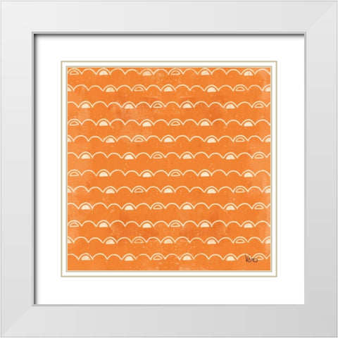 Good Vibes Pattern VID White Modern Wood Framed Art Print with Double Matting by Charron, Veronique