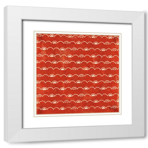Good Vibes Pattern VIE White Modern Wood Framed Art Print with Double Matting by Charron, Veronique
