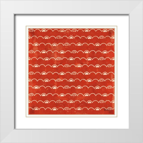 Good Vibes Pattern VIE White Modern Wood Framed Art Print with Double Matting by Charron, Veronique