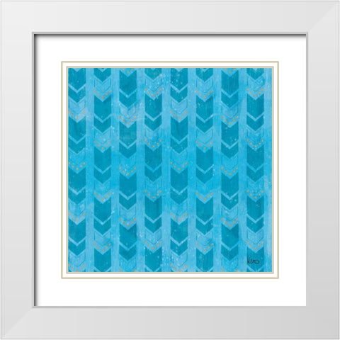 Good Vibes Pattern VIIIC White Modern Wood Framed Art Print with Double Matting by Charron, Veronique