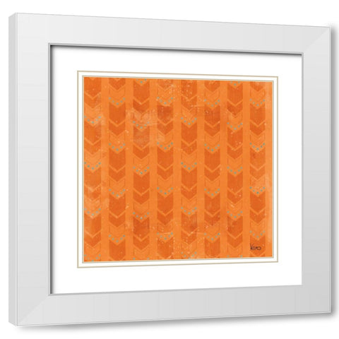 Good Vibes Pattern VIIIE White Modern Wood Framed Art Print with Double Matting by Charron, Veronique