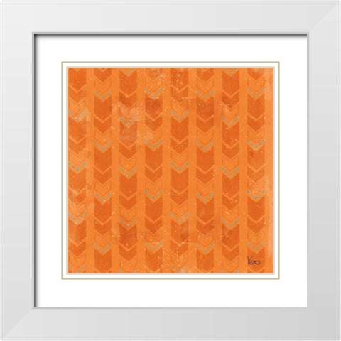 Good Vibes Pattern VIIIE White Modern Wood Framed Art Print with Double Matting by Charron, Veronique