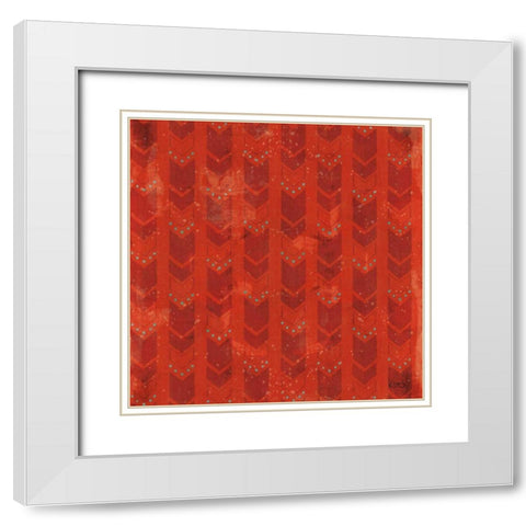 Good Vibes Pattern VIIIF White Modern Wood Framed Art Print with Double Matting by Charron, Veronique