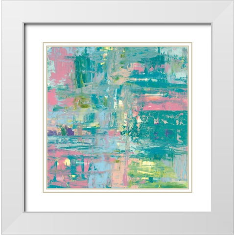 Islands Abstract II White Modern Wood Framed Art Print with Double Matting by Rhue, Piper