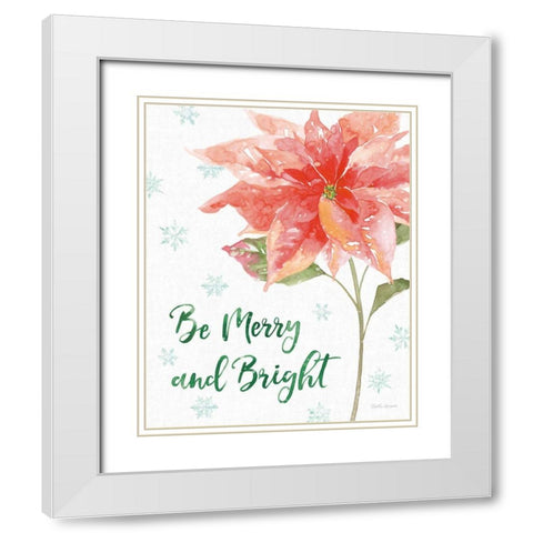 Holiday Flora VI White Modern Wood Framed Art Print with Double Matting by Grove, Beth
