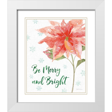 Holiday Flora VI White Modern Wood Framed Art Print with Double Matting by Grove, Beth