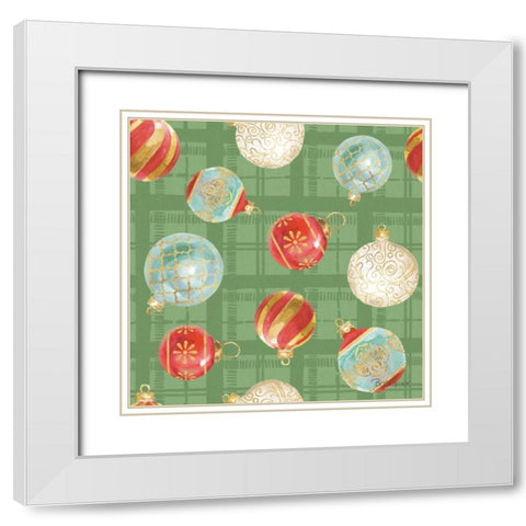 Holiday Flora Pattern VIB White Modern Wood Framed Art Print with Double Matting by Grove, Beth