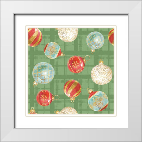 Holiday Flora Pattern VIB White Modern Wood Framed Art Print with Double Matting by Grove, Beth