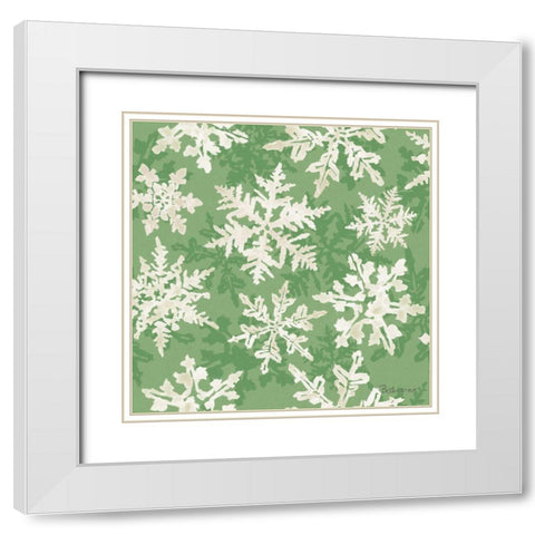 Holiday Flora Pattern VIIB White Modern Wood Framed Art Print with Double Matting by Grove, Beth