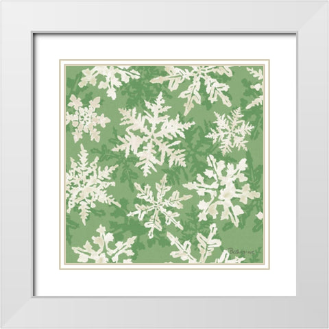 Holiday Flora Pattern VIIB White Modern Wood Framed Art Print with Double Matting by Grove, Beth