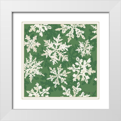 Holiday Flora Pattern VIIC White Modern Wood Framed Art Print with Double Matting by Grove, Beth
