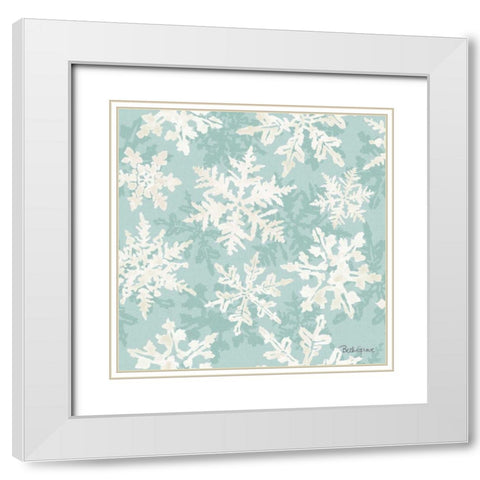 Holiday Flora Pattern VIID White Modern Wood Framed Art Print with Double Matting by Grove, Beth