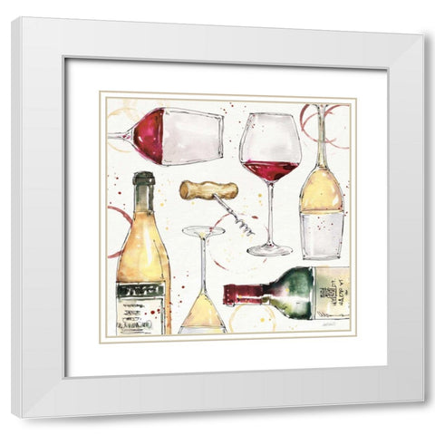 Oaked and Aged III White Modern Wood Framed Art Print with Double Matting by Tavoletti, Anne