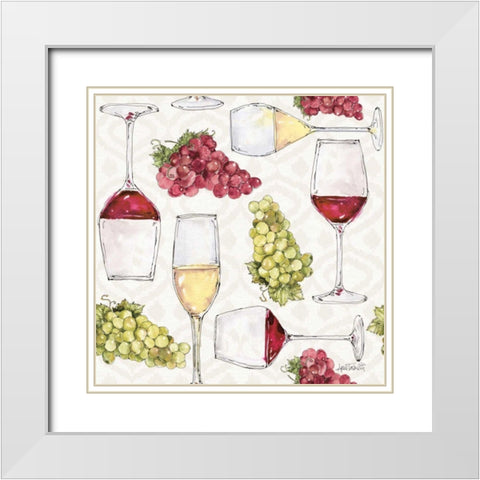 Oaked and Aged Pattern I White Modern Wood Framed Art Print with Double Matting by Tavoletti, Anne