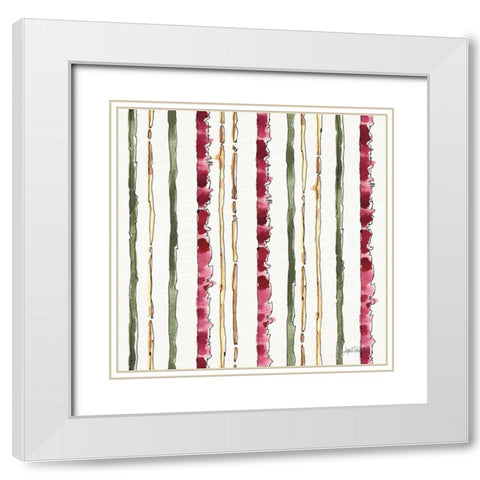 Oaked and Aged Pattern II White Modern Wood Framed Art Print with Double Matting by Tavoletti, Anne